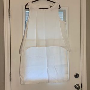 J Jill size Large Linen White Peplum Dress